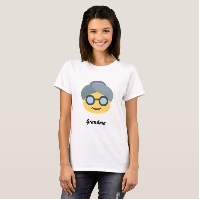 Grandma Emoji Basic T-Shirt (Front Full)