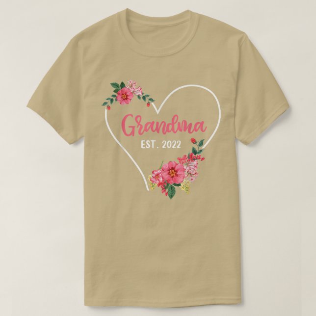 Grandma Est 2022 Grandma To Be , Pregnancy Announc T-Shirt (Design Front)