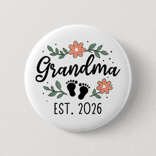Grandma Est 2026 - Pregnancy Announcement  Button