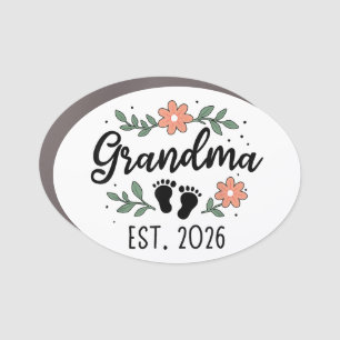 Grandma Est 2026 - Pregnancy Announcement Car Magnet