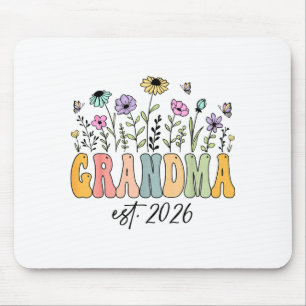 Grandma Est. 2026 Wildflower Promoted To Grandma Mouse Pad