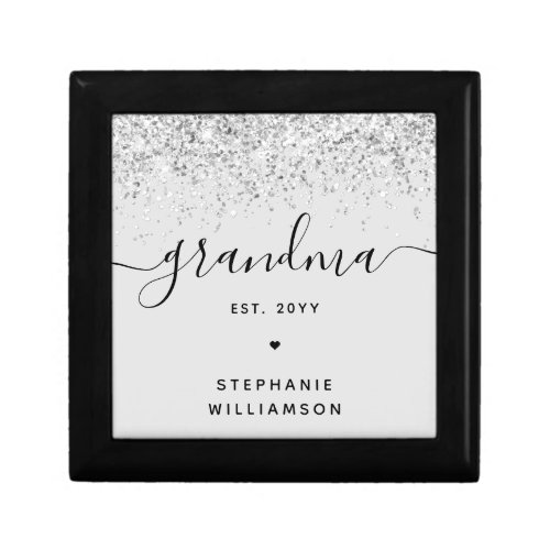 Grandma Est Glitter Confetti Custom Grandma Gifts Gift Box