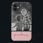 Grandma Est Script  iPhone 11 Case<br><div class="desc">This phone case features the text grandma in a beautiful script with "est" and the year and a photo to showcase those grand babies! This would make a perfect gift for her for mother's day, Christmas, birthday, or the perfect pregnancy announcement for that unexpected surprise that the soon to be...</div>