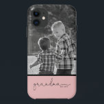 Grandma Est Script  iPhone 11 Case<br><div class="desc">This phone case features the text grandma in a beautiful script with "est" and the year and a photo to showcase those grand babies! This would make a perfect gift for her for mother's day, Christmas, birthday, or the perfect pregnancy announcement for that unexpected surprise that the soon to be...</div>