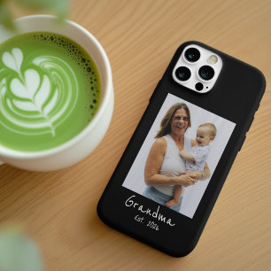 Grandma Est. White script 3 photo iPhone 15 Case