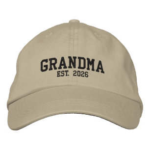 Grandma Est. Year Embroidered Baseball Cap