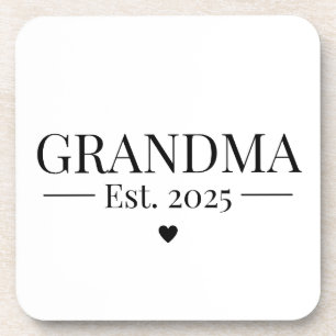Grandma Established 2025 Beverage Coaster