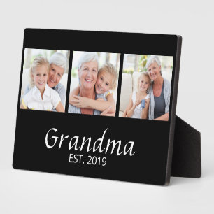 Grandma Established 3 Photo Plaque