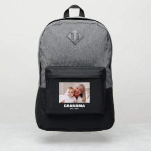 Grandma Established Black Photo Port Authority® Backpack