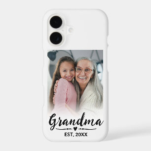 Grandma Established Black Script Photo iPhone 17 Case