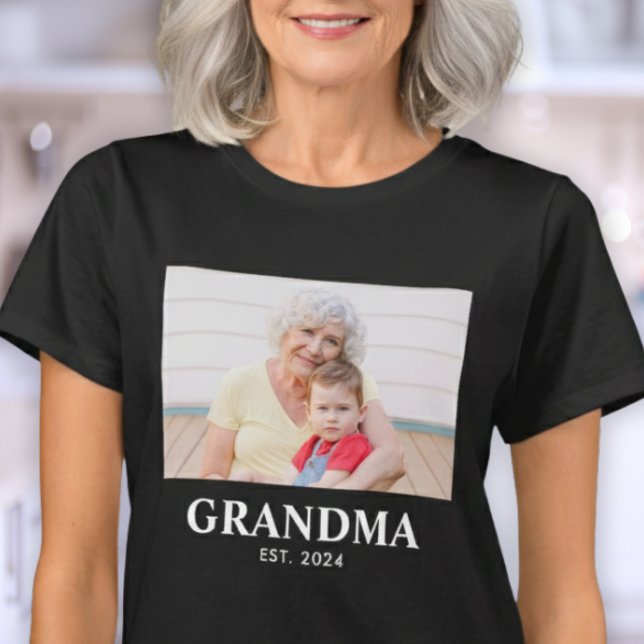 Grandma Established Bold Photo T-Shirt (Creator Uploaded)