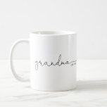 Grandma Established | Grandma Gift Coffee Mug<br><div class="desc">This mug features the text grandma in s beautiful script with "est" and the year! This would make a perfect gift for her for mother's day, Christmas, birthday, or the perfect pregnancy announcement for that unexpected surprise that the soon to be grandma can use forever! Change the color of the...</div>