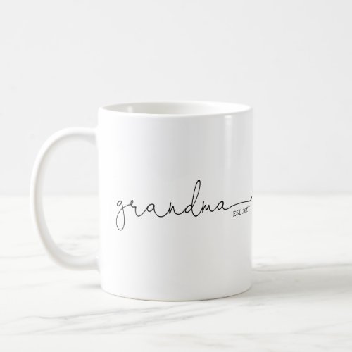 Grandma Established  Grandma Gift Coffee Mug