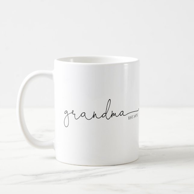 Grandma Established | Grandma Gift Coffee Mug (Left)