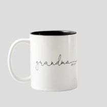 Grandma Established | Grandma Gift Two-Tone Coffee Mug