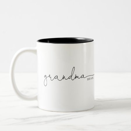 Grandma Established | Grandma Gift Two-tone Coffee Mug
