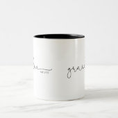 Grandma Established | Grandma Gift Two-Tone Coffee Mug (Center)