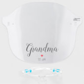 Grandma Established in Anniversary Year Face Shield (Front w/Glasses)