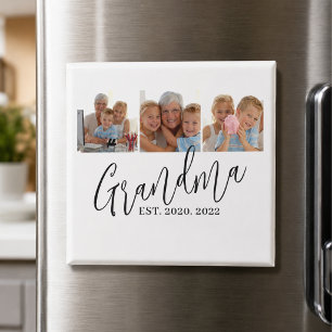 Grandma Established Modern Script 3 Photo Magnet