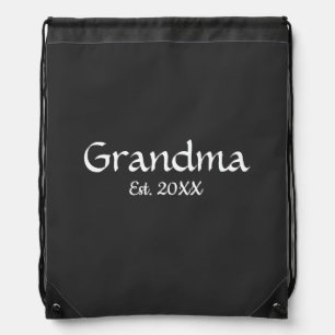 Grandma Established New Grandma Gift Drawstring Bag