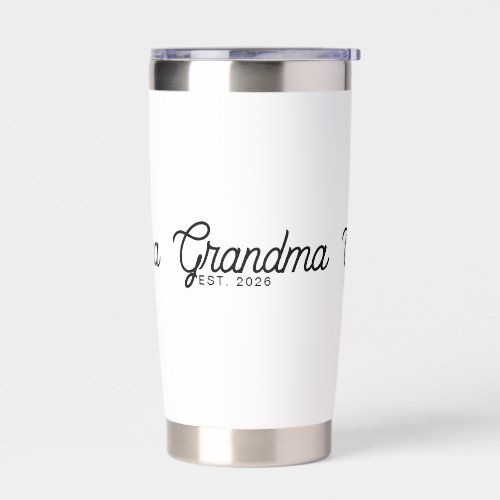 Grandma Established New Grandma Gift Insulated Tumbler