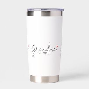 Grandma Established New Grandma Gift Insulated Tumbler