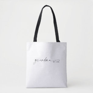 Grandma Established New Grandma Gift Tote Bag