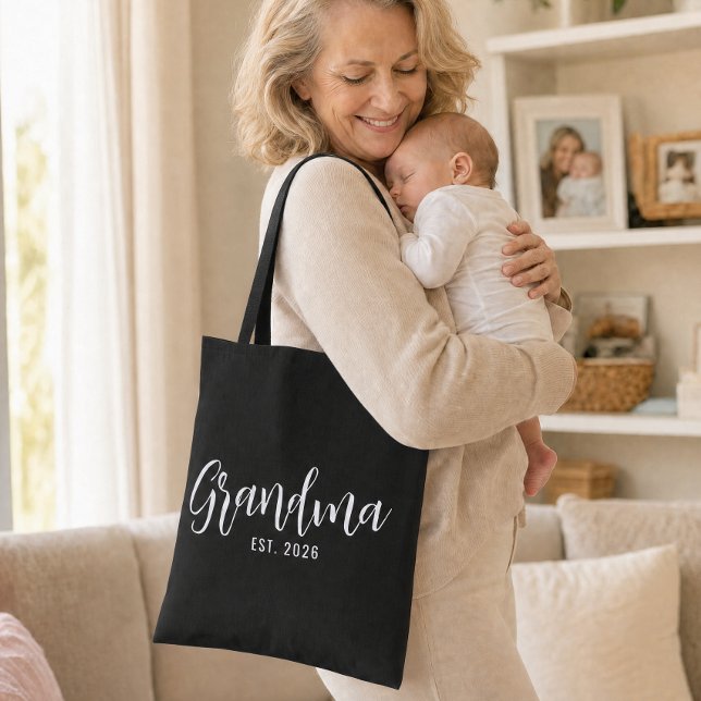 Grandma Established New Grandma Gift Tote Bag (Creator Uploaded)