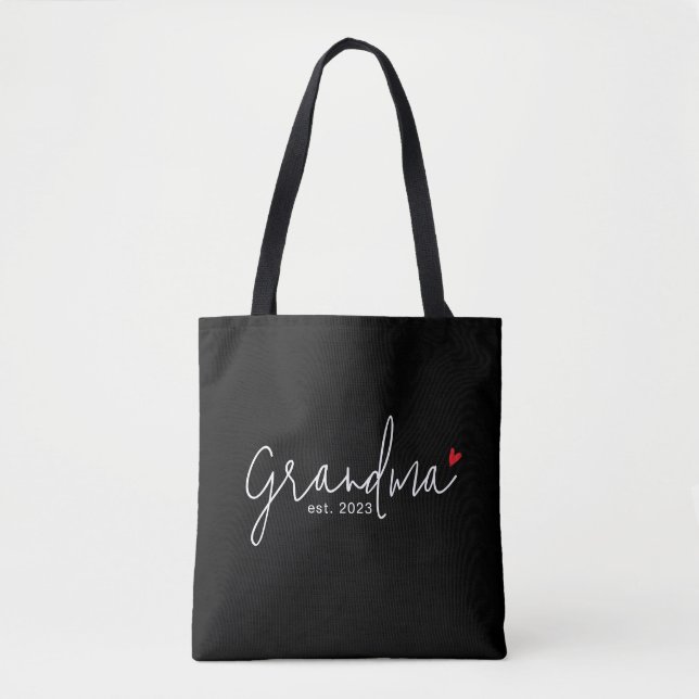 Grandma Established New Grandma Gift Tote Bag (Front)