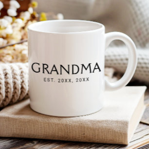 Grandma Established New Grandmother Gift Coffee Mug