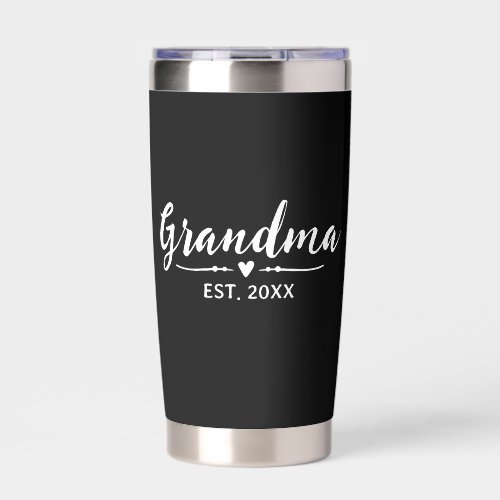 Grandma Established New Grandmother Gift Insulated Tumbler