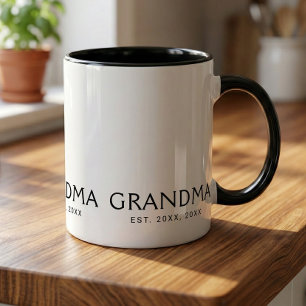 Grandma Established New Grandmother Gift Mug