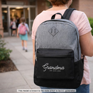 Grandma Established New Grandmother Gift Port Authority® Backpack
