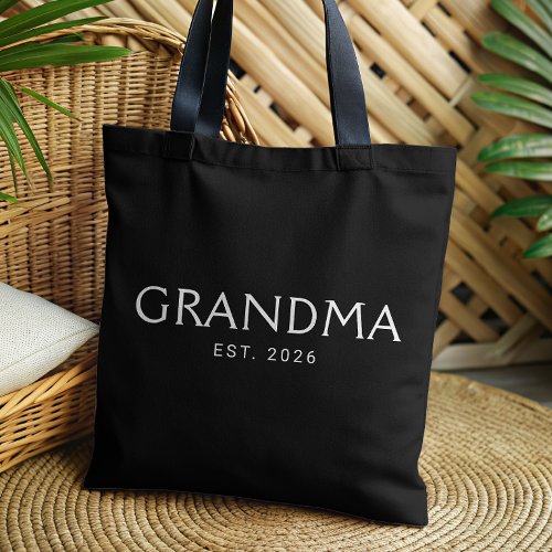 Grandma Established New Grandmother Gift Tote Bag