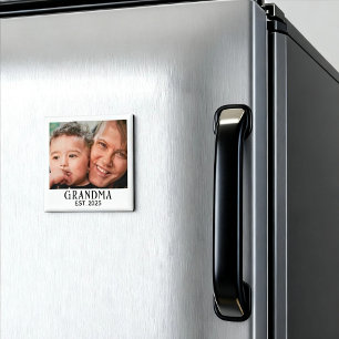 Grandma Established Photo Gift Magnet