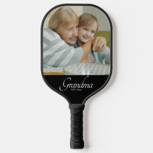 Grandma Established Photo Gift Pickleball Paddle