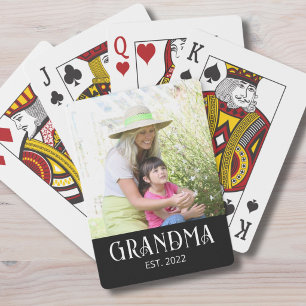 Grandma Established Photo Poker Cards
