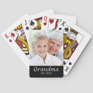 Grandma Established Photo  Poker Cards