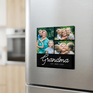 Grandma Established Script 3 Photo Magnet