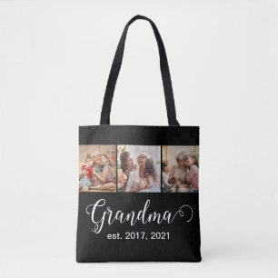 Grandma Established Script Gift Photo Tote Bag