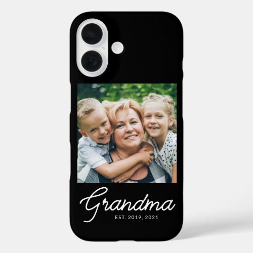 Grandma Established Script Photo iPhone 16 Case