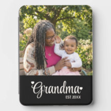 Grandma Established Script Photo Grandmother Gift