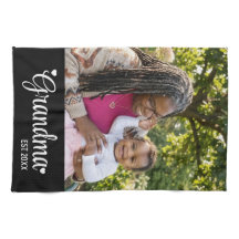 Grandma Established Script Photo Grandmother Gift