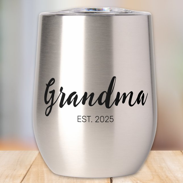 Grandma Established  Thermal Wine Tumbler (Creator Uploaded)