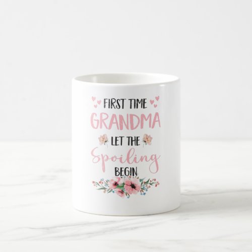 Grandma Expectant Omi Grandparents Baby Flowers Coffee Mug