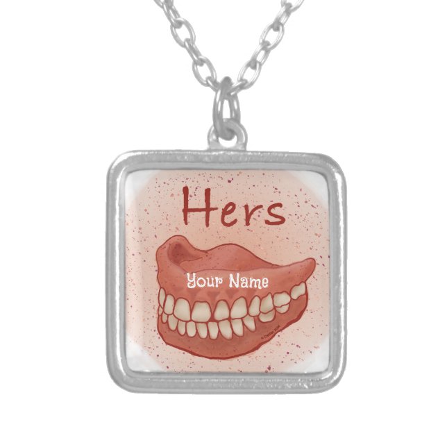 Grandma False Teeth necklace (Front)