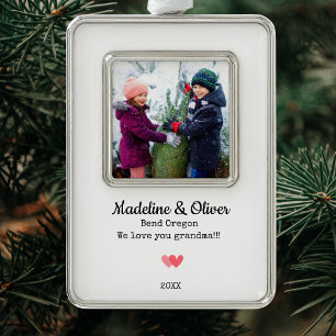 Grandma Family Photo Personalized Christmas Ornament
