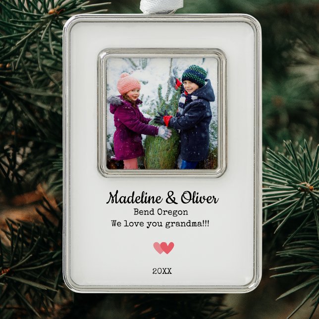 Grandma Family Photo Personalized Christmas Ornament (Grandma Family Photo Personalized Christmas Christmas Ornament)
