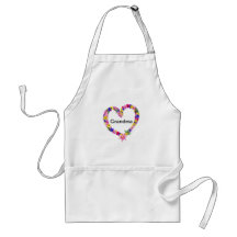 Grandma Floral Heart Apron