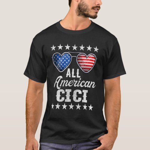 Grandma Fourth Of July  Womens All American Cici T_Shirt